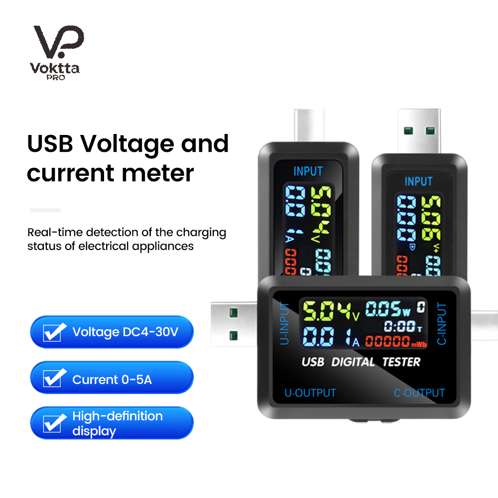 Usb Ammeter Tester - USB Test Cihazı 10'u 1 Arada