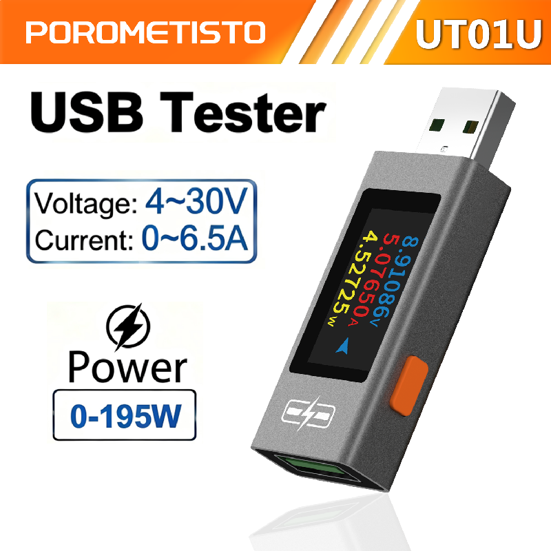 Usb Ammeter Tester - POROMETISTO UT01U USB Test Cihazı DC