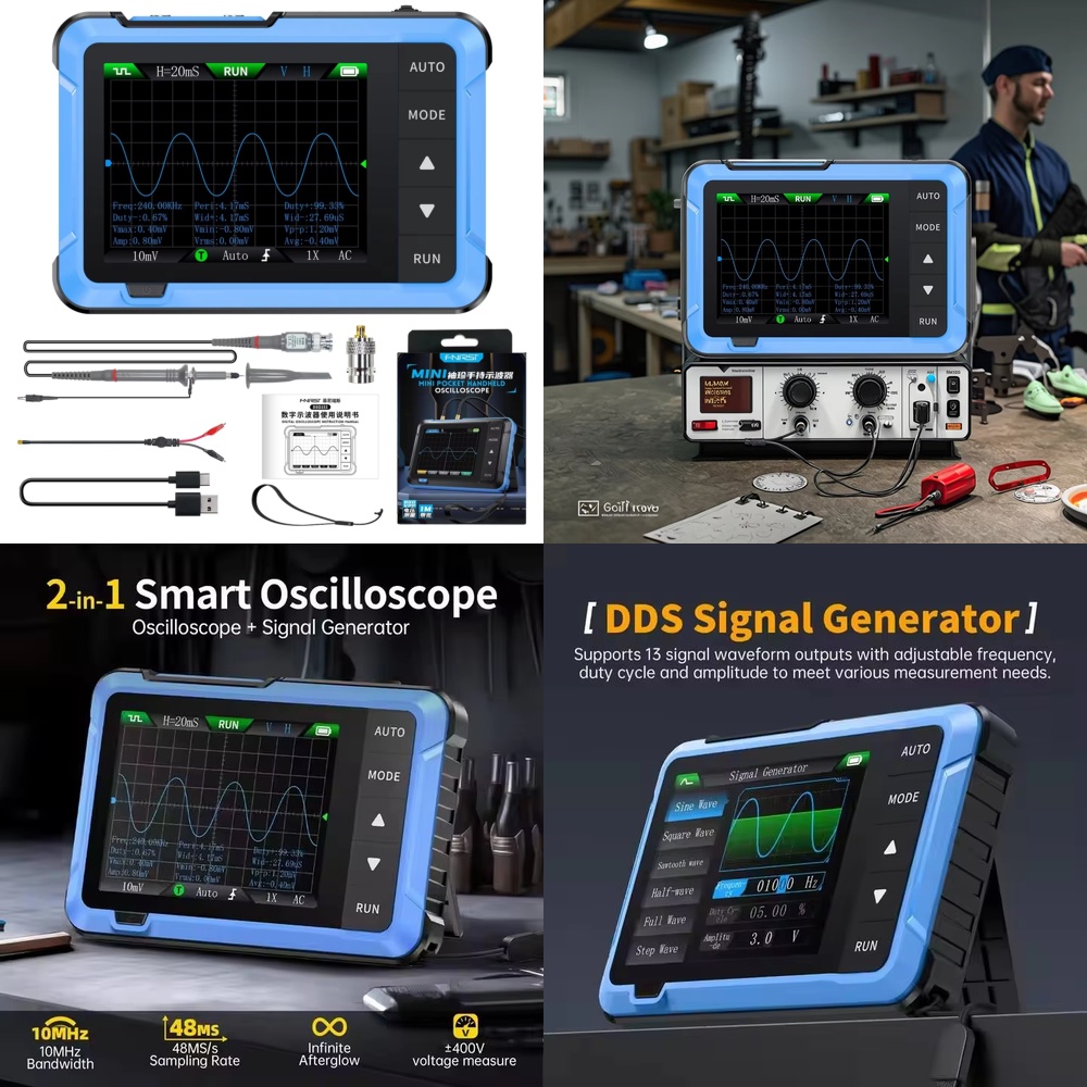 Electronics Repair In Usa - DSO510 Mini Taşınabilir 2'si 1 Arada