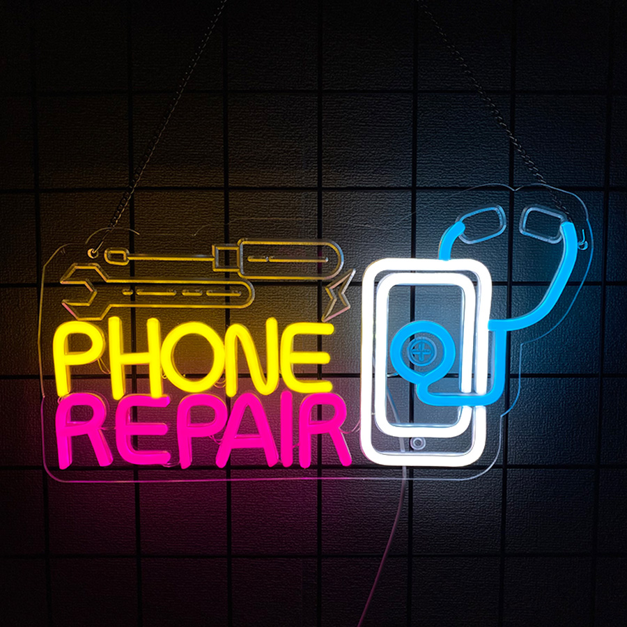 Electronics Repair Store - Duvar Dekoru İçin Telefon Tamir Neon