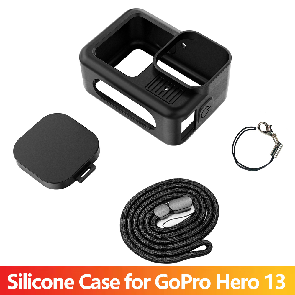 Gopro Action Camera Hero 13 Black - Silikon Koruyucu Kılıf Lens Kapağı El