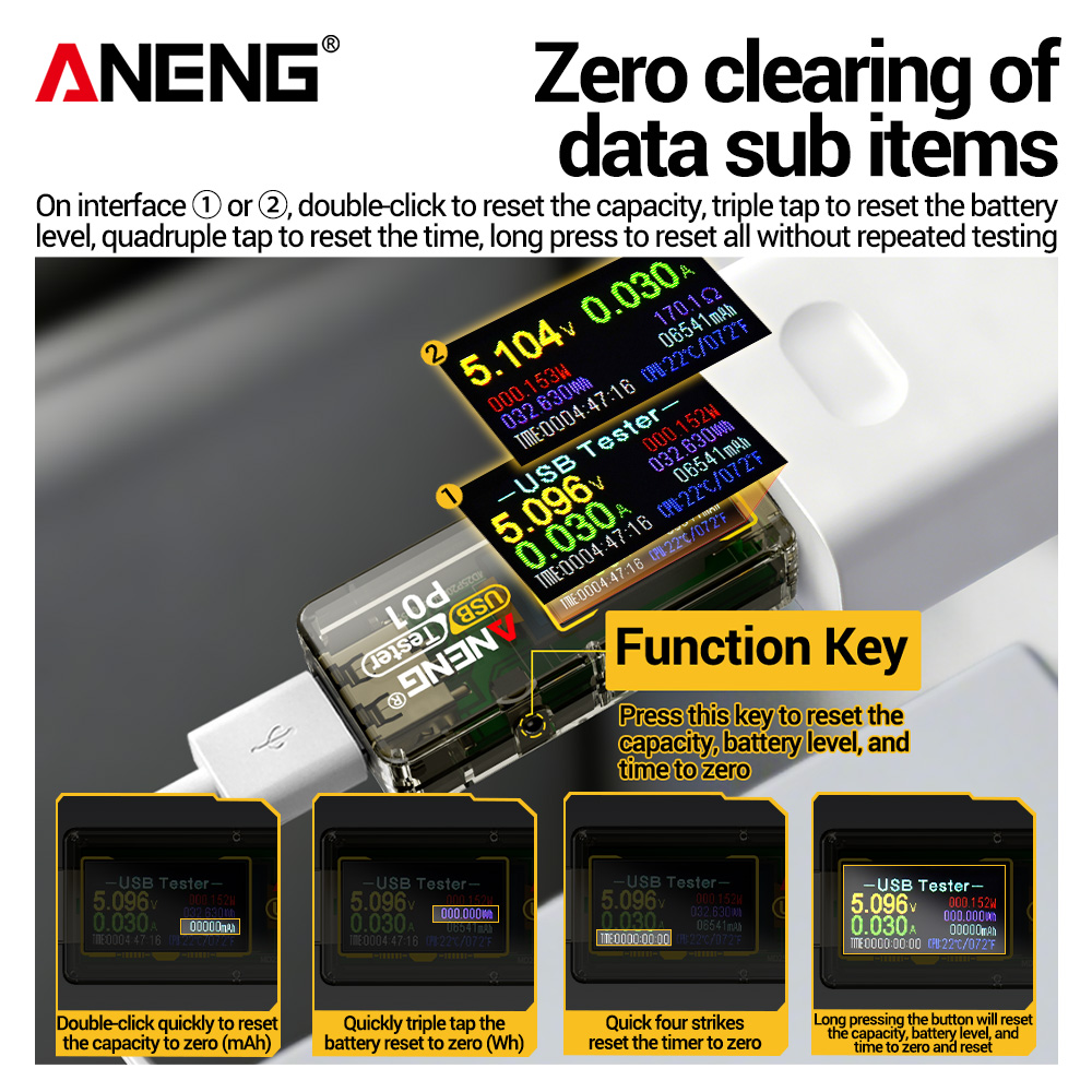 ANENG P01 USB Test Cihazı Volt - Usb Ammeter Tester incelemesi ve fiyatı